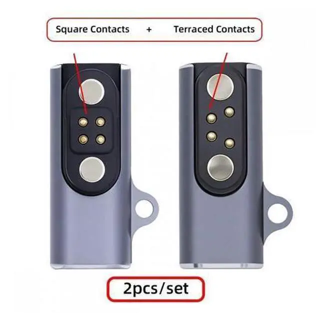 Alt view image 3 of 7 - 2pcs/lot Magnetic Charging Adapter USB Type-C to Pitch 2.5mm with 4-Pin Terraced Square Contacts Compatible with Bone Conduction Headphone