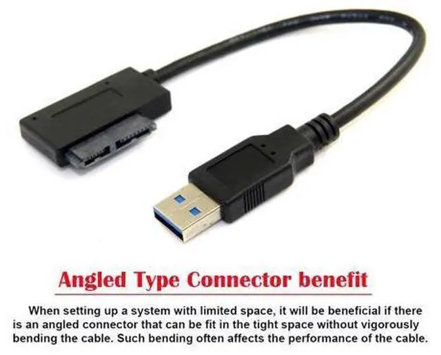 Alt view image 5 of 7 - SM USB 3.0 to 7+6 13pin Slimline Sata Adapter Cable for Laptop Cd DVD Rom Optical Drive