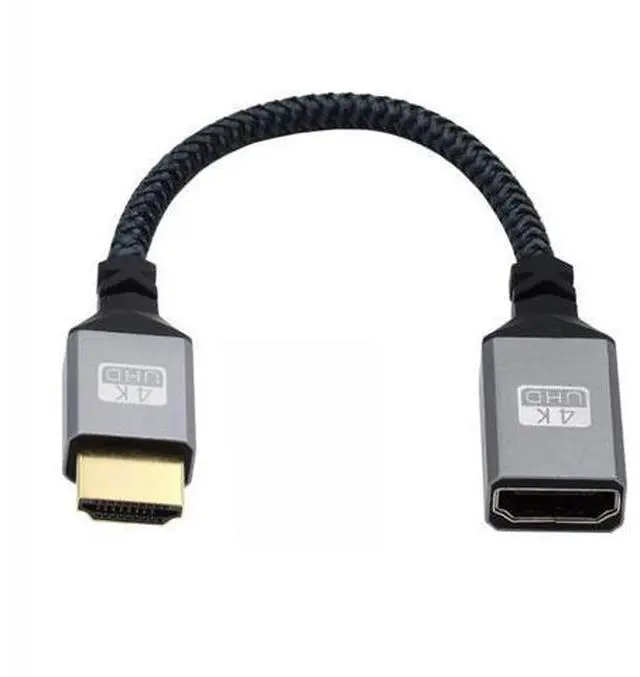 Main image of HKCY HDMI 1.4 Type A Male to A Female Extension Cable Straight Connector 90 Degree Support HDTV 4K 60hz 3D