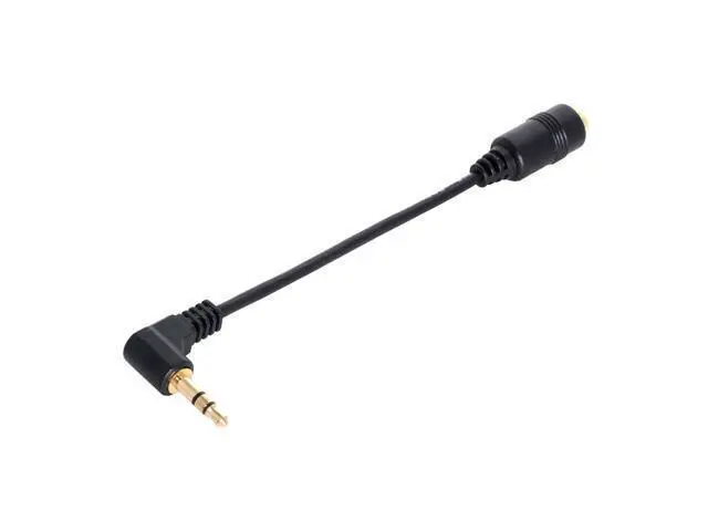 Alt view image 4 of 5 - CY 90 degree right angled 3.5mm 3poles Audio Stereo Male to Female Extension Cable 10cm Black RC-045