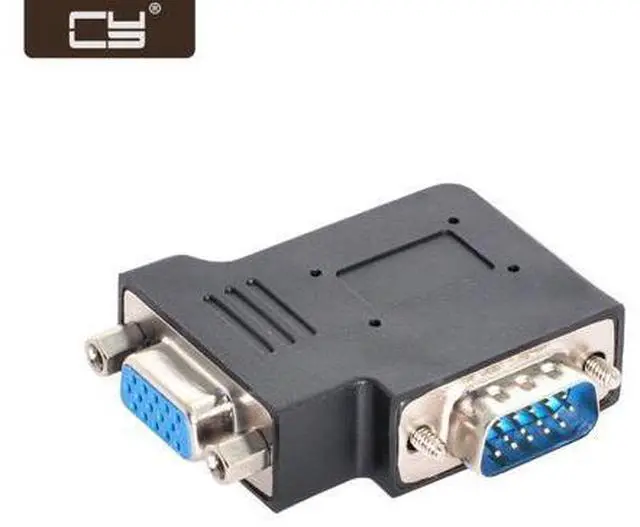 Main image of Vertical Flat Left Angled 90 Degree VGA SVGA Male To Female extension Adapter DB-002-LE