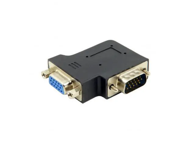 Alt view image 3 of 6 - Vertical Flat Left Angled 90 Degree VGA SVGA Male To Female extension Adapter DB-002-LE