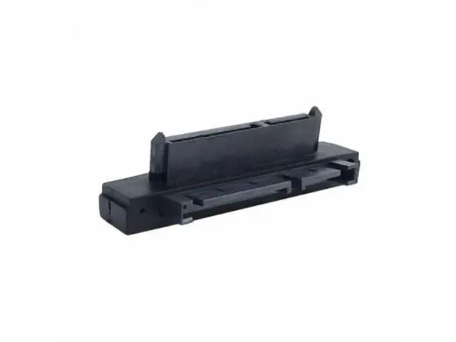 Alt view image 2 of 3 - 90 Degree Down Angled SATA 22Pin 7+15 Male to SATA 22P Female Extension Convertor Adapter SA-121-DN
