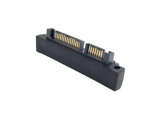 Alt view image 3 of 3 - 90 Degree Down Angled SATA 22Pin 7+15 Male to SATA 22P Female Extension Convertor Adapter SA-121-DN