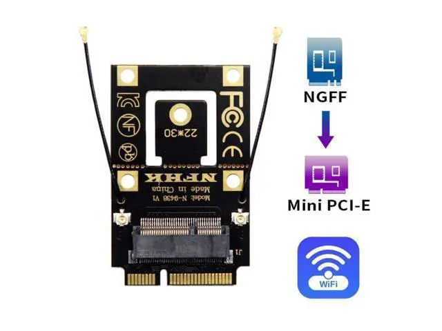 Alt view image 4 of 7 - NGFF M.2 Key-A to Mini PCI-E PCI Express Converter Adapter for 9260 8265 7260 AC Wifi Bluetooth Wireless Card