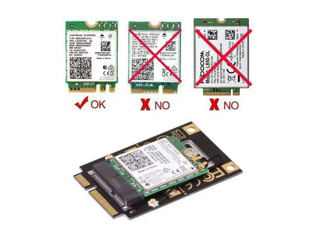 Alt view image 5 of 7 - NGFF M.2 Key-A to Mini PCI-E PCI Express Converter Adapter for 9260 8265 7260 AC Wifi Bluetooth Wireless Card