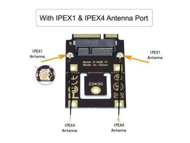 Alt view image 3 of 7 - NGFF M.2 Key-A to Mini PCI-E PCI Express Converter Adapter for 9260 8265 7260 AC Wifi Bluetooth Wireless Card