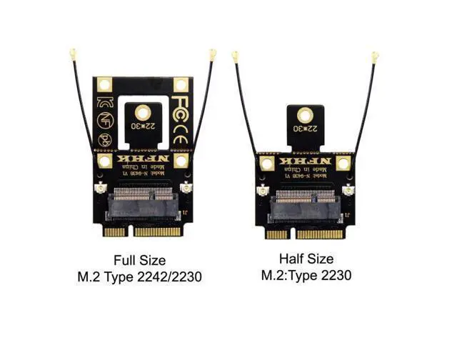 Alt view image 7 of 7 - NGFF M.2 Key-A to Mini PCI-E PCI Express Converter Adapter for 9260 8265 7260 AC Wifi Bluetooth Wireless Card