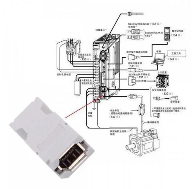 Alt view image 6 of 7 - SM-6E I/O Connector IEEE 1394 6Pin CN3 Socket 55100-0670 Female JZSP-CMP9-1-E Compatible with Yaskawa Panasonic Servo 54280-0609