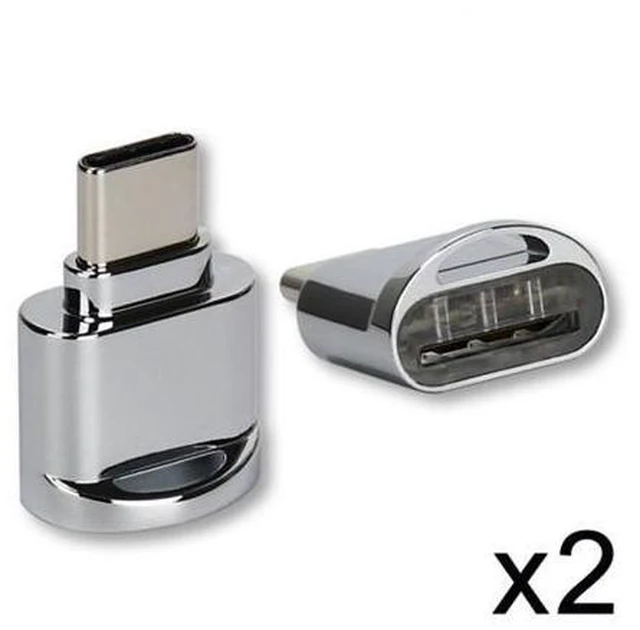 Main image of HKCY UC-051-2PCS 2pcs USB 2.0 Type C USB-C to Micro SD SDXC TF Card Reader Adapter for MacbookCell Phone