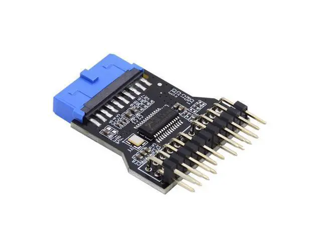 Alt view image 2 of 7 - HKCY Motherboard 19pin USB 3.0 Header 1 to 2 USB2.0 9Pin Female Extension HUB Connector Adapter Port Multilier