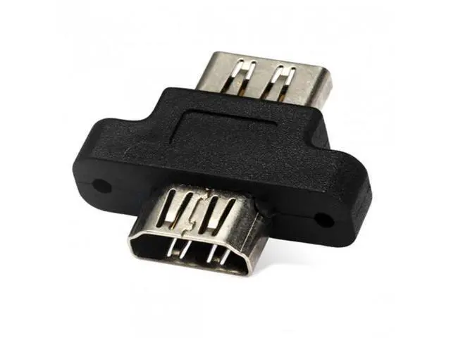 Alt view image 6 of 7 - HKCY HD-087 HDMI Female To HDMI 1.4 Female Extension Extender Coupler Adapter with Panel Mount Holes