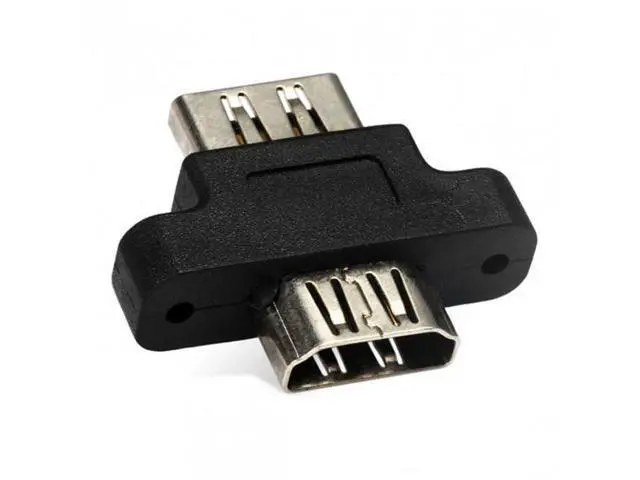 Alt view image 7 of 7 - HKCY HD-087 HDMI Female To HDMI 1.4 Female Extension Extender Coupler Adapter with Panel Mount Holes