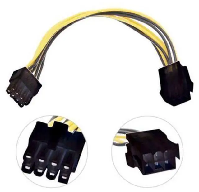 Main image of SM PCI-E PCI Express 6 Pin Male to 8 Pin Female Video Card Extension Power Cable