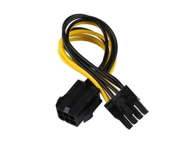 Alt view image 5 of 7 - SM PCI-E PCI Express 6 Pin Male to 8 Pin Female Video Card Extension Power Cable
