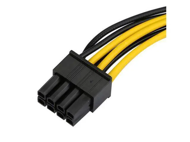 Alt view image 2 of 7 - SM PCI-E PCI Express 6 Pin Male to 8 Pin Female Video Card Extension Power Cable