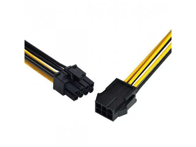 Alt view image 7 of 7 - SM PCI-E PCI Express 6 Pin Male to 8 Pin Female Video Card Extension Power Cable