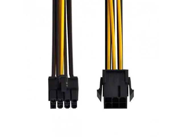 Alt view image 6 of 7 - SM PCI-E PCI Express 6 Pin Male to 8 Pin Female Video Card Extension Power Cable