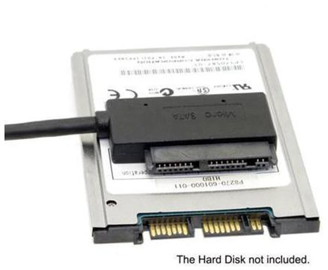 Alt view image 3 of 7 - HKCY U3-068 USB 3.0 to Micro SATA 7+9 16 Pin 1.8" 90 Degree Angled Hard Disk Driver SSD Adapter Cable 10cm