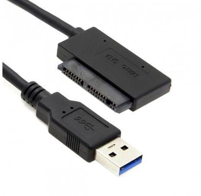 Alt view image 5 of 7 - HKCY U3-068 USB 3.0 to Micro SATA 7+9 16 Pin 1.8" 90 Degree Angled Hard Disk Driver SSD Adapter Cable 10cm