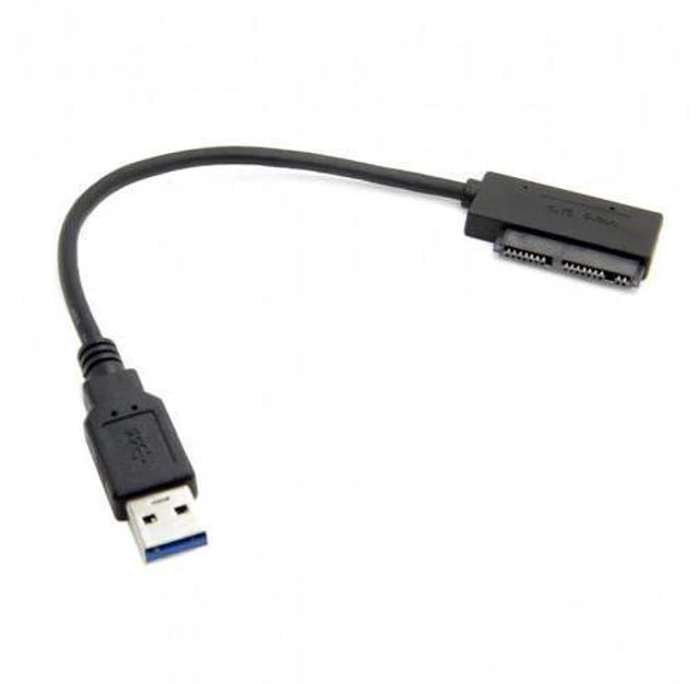 Alt view image 6 of 7 - HKCY U3-068 USB 3.0 to Micro SATA 7+9 16 Pin 1.8" 90 Degree Angled Hard Disk Driver SSD Adapter Cable 10cm