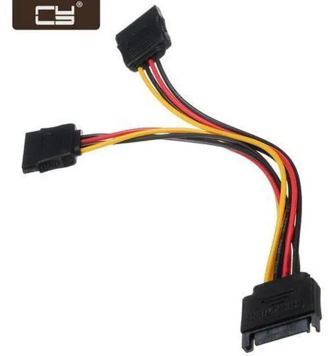Main image of SATA 15pin Male to 2 Female Splitter Y 1 to 2 extension Cable SA-052