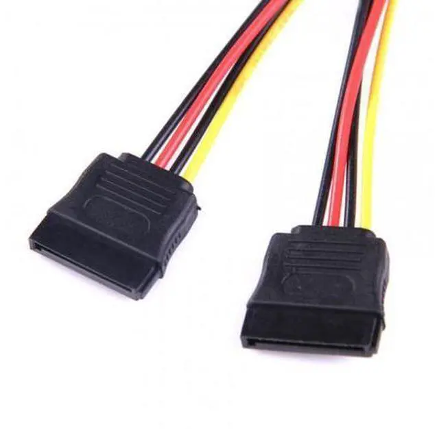Alt view image 4 of 7 - HKCY SA-056 IDE to Dual SATA II 15pin Y Splitter 10cm Hard Disk Power Supply Extension Cable