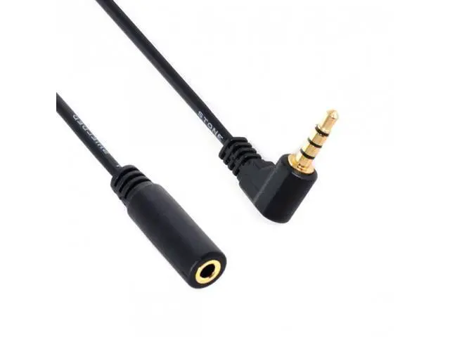Alt view image 5 of 7 - SM 1Set 3/4 Poles Audio Stereo 90 Degree Right Angled 3.5mm Male to Female Extension Cable