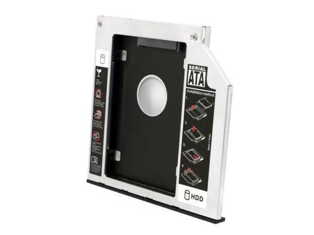 Alt view image 3 of 6 - SATA 22pin HDD HD Caddy Case for 9.5mm Universal Laptop CD Bay SA-185