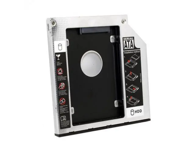 Alt view image 2 of 6 - SATA 22pin HDD HD Caddy Case for 9.5mm Universal Laptop CD Bay SA-185