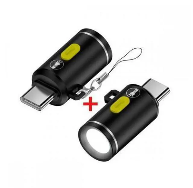 Main image of 2pcs/set USB-C Type-C Male LED Light Interior Atmosphere Lighting for Outdoors Walking Cycling Phone Laptop Charger Night Lamp 210 Lumens