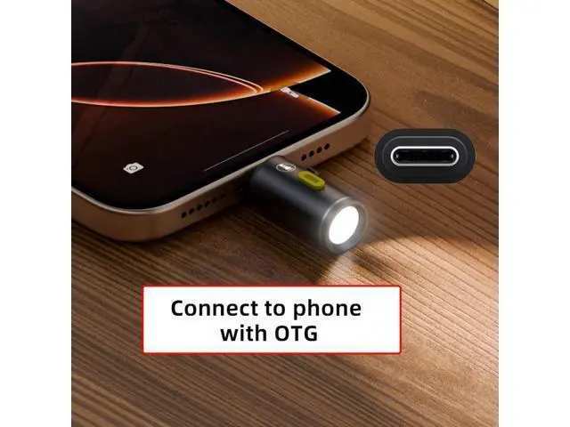 Alt view image 4 of 7 - 2pcs/set USB-C Type-C Male LED Light Interior Atmosphere Lighting for Outdoors Walking Cycling Phone Laptop Charger Night Lamp 210 Lumens