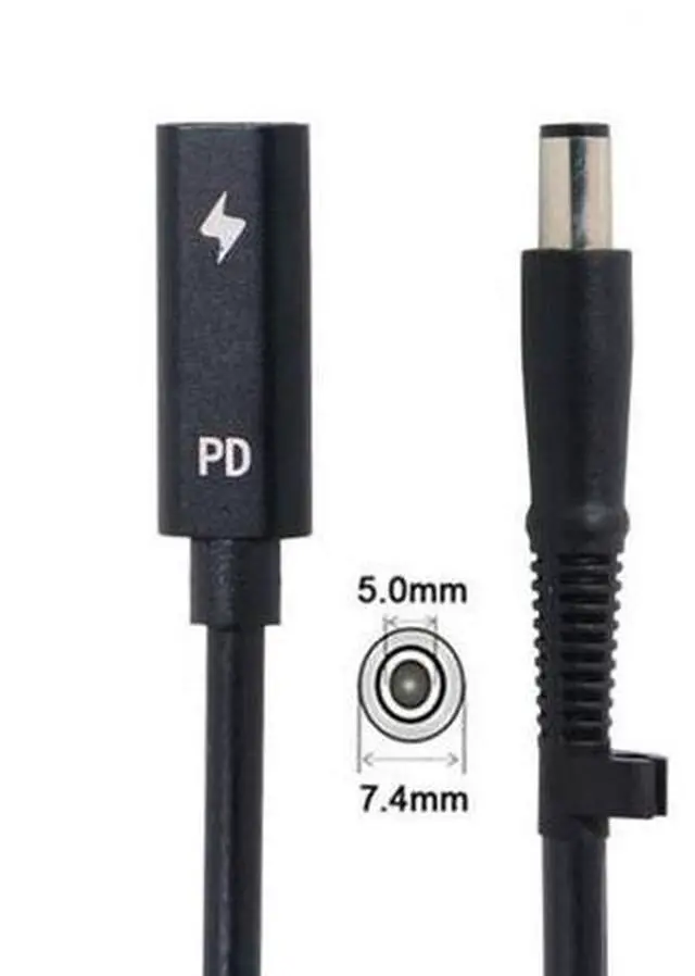 Main image of SM Type C USB-C Female Input to DC 7.4*5.0mm Power PD Charge Cable fit for Laptop 18-20V