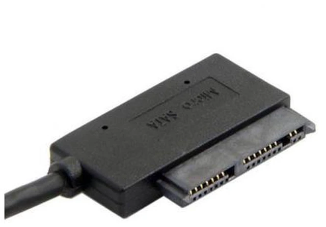 Alt view image 2 of 7 - HKCY U3-068 USB 3.0 to Micro SATA 7+9 16 Pin 1.8" 90 Degree Angled Hard Disk Driver SSD Adapter Cable 10cm