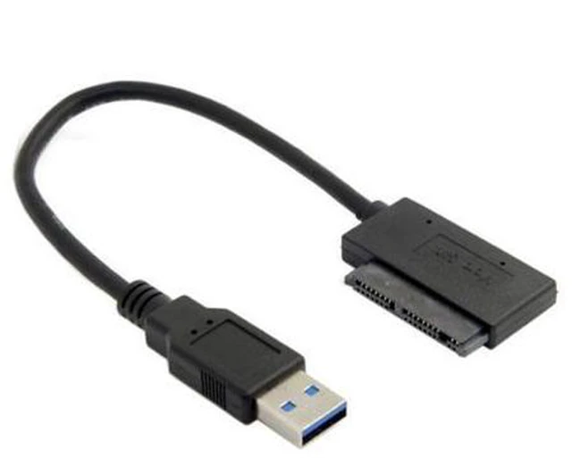 Alt view image 4 of 7 - HKCY U3-068 USB 3.0 to Micro SATA 7+9 16 Pin 1.8" 90 Degree Angled Hard Disk Driver SSD Adapter Cable 10cm