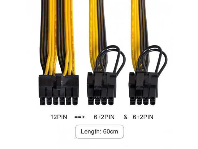 Alt view image 4 of 7 - SM 12Pin to ATX Dual 8Pin & 6Pin Splitter GPU Graphics Card Modular Power Supply Cable for 3080 3090 AX850 AX750 AX650
