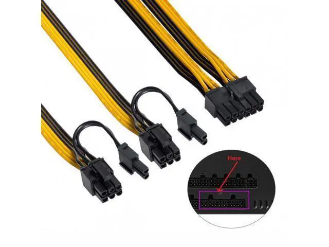 Alt view image 5 of 7 - SM 12Pin to ATX Dual 8Pin & 6Pin Splitter GPU Graphics Card Modular Power Supply Cable for 3080 3090 AX850 AX750 AX650