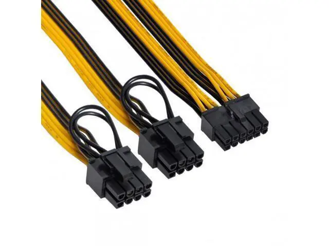 Alt view image 7 of 7 - SM 12Pin to ATX Dual 8Pin & 6Pin Splitter GPU Graphics Card Modular Power Supply Cable for 3080 3090 AX850 AX750 AX650