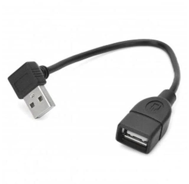Main image of CY 90 Degree Down Angled type USB 2.0 A Male to USB A Female cable 20cm U2-084-0.2M