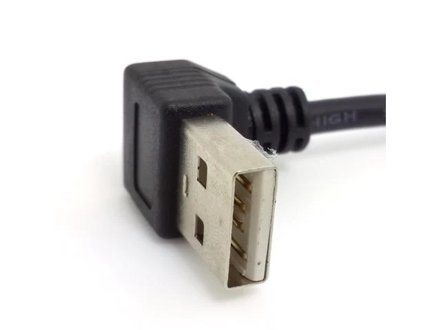 Alt view image 4 of 7 - CY 90 Degree Down Angled type USB 2.0 A Male to USB A Female cable 20cm U2-084-0.2M