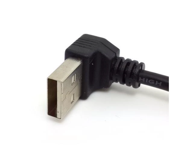 Alt view image 3 of 7 - CY 90 Degree Down Angled type USB 2.0 A Male to USB A Female cable 20cm U2-084-0.2M