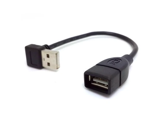 Alt view image 5 of 7 - CY 90 Degree Down Angled type USB 2.0 A Male to USB A Female cable 20cm U2-084-0.2M