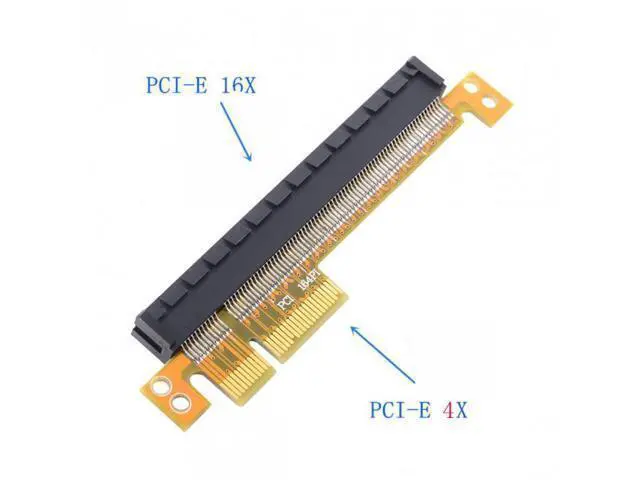 Alt view image 6 of 7 - SM PCI-E Express 4x to 16x Extender Converter Riser Card Adapter Male to Female