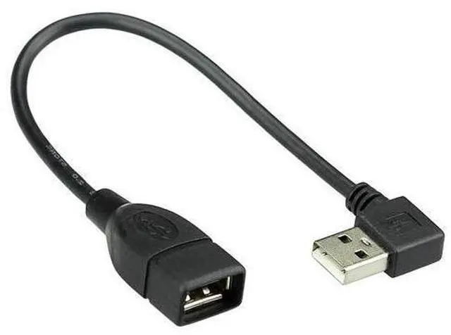 Main image of 90 Degree Right Angled USB 2.0 A Male to USB Female Extension Cable 20cm U2-002-RI-0.2M
