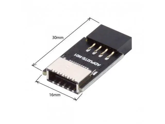 Alt view image 5 of 7 - HKCY UC-095 USB 3.1 Front Panel Socket Key-A Type-E to USB 2.0 9Pin 10Pin Mainboard Header Male Extension Adapter
