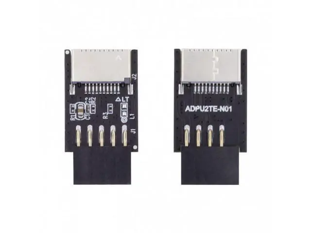 Alt view image 7 of 7 - HKCY UC-095 USB 3.1 Front Panel Socket Key-A Type-E to USB 2.0 9Pin 10Pin Mainboard Header Male Extension Adapter