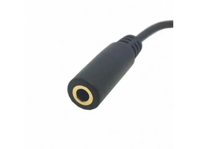 Alt view image 2 of 4 - 90 degree right angled 3.5mm 4 poles Audio Stereo Male to Female Extension Cable 10cm Black RC-003