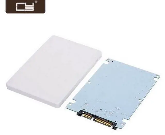 Main image of 1.8" Micro SATA 16pin SSD to 2.5" SATA 22pin 7+15 hard disk case Enclosure White 7mm height SA-098