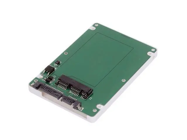 Alt view image 3 of 7 - 1.8" Micro SATA 16pin SSD to 2.5" SATA 22pin 7+15 hard disk case Enclosure White 7mm height SA-098
