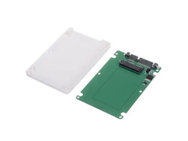 Alt view image 4 of 7 - 1.8" Micro SATA 16pin SSD to 2.5" SATA 22pin 7+15 hard disk case Enclosure White 7mm height SA-098